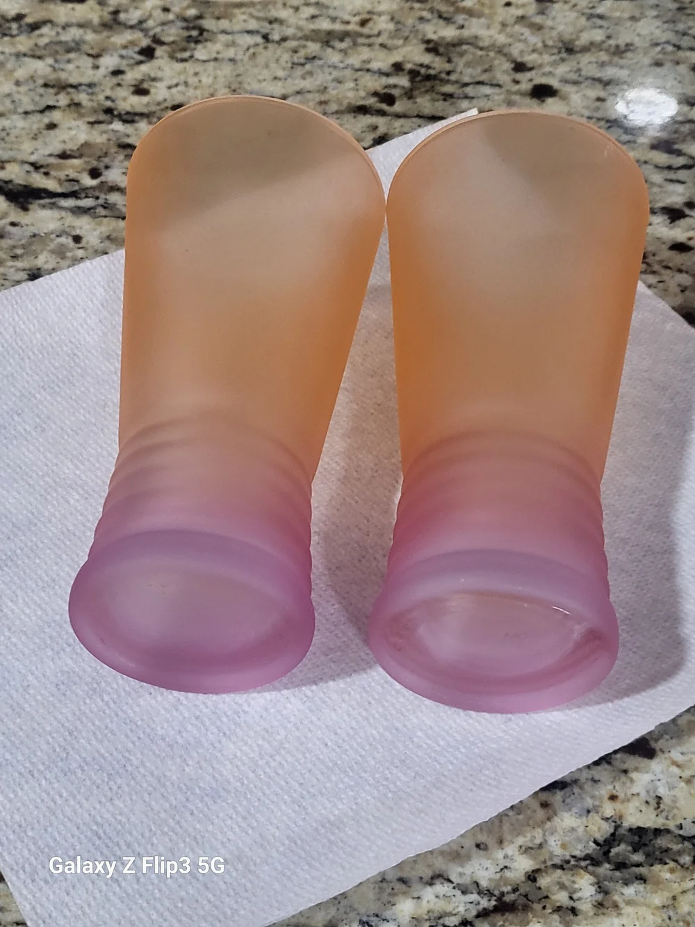 Vintage MCM Frosted Ombré Glass Tumblers 6